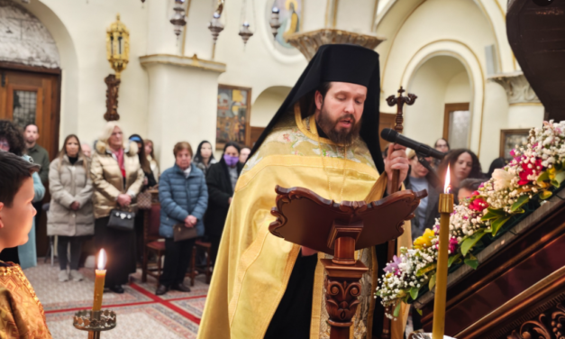 Η Ακολουθία της Γ’ Στάσεως των Χαιρετισμών προς την Υπεραγία Θεοτόκο τελέσθηκε χθες στο Καθολικό της Ιεράς Μονής Παναγίας Τουρλιανής