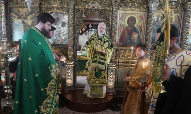 Στο Καθολικό της Ιεράς Μονής Παναγίας Τουρλιανής Μυκόνου ιερούργησε σήμερα ο Σεβασμιώτατος κ. Δωρόθεος Β’