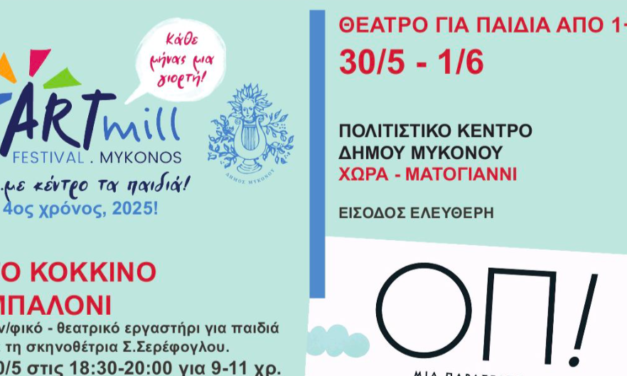 Κινηματογραφικό-θεατρικό εργαστήρι από το Art Mill festival