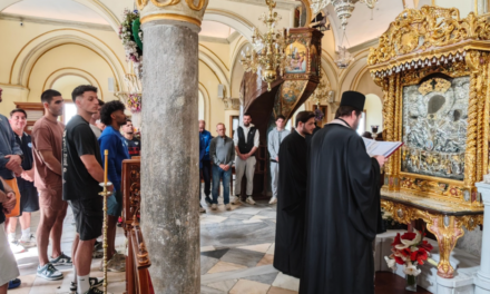 Ευλογία από την Παναγία Τουρλιανή για την Α.Ο. Μυκόνου πριν τον κρίσιμο αγώνα ανόδου