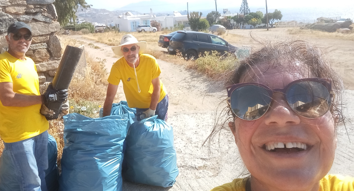 Το «Αγκαλιά-Ζω» της Μυκόνου και οι 7 Σακούλες Απορριμμάτων: Έκκληση για Περιβαλλοντική Συνείδηση