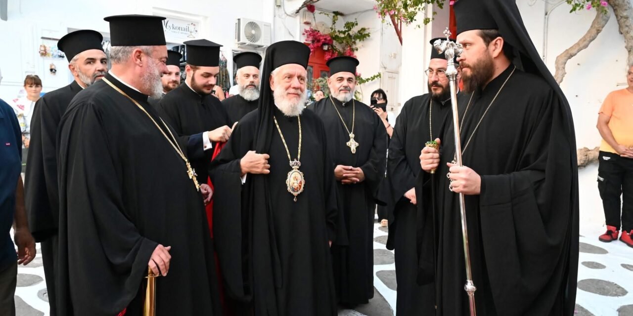 Πλήθος πιστών τίμησε την Αγία Κυριακή στη Μύκονο – Ιερούργησε ο Σεβασμιώτατος κ. Δωρόθεος Β΄
