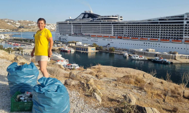 «Αγκαλιά-ζω τη Μύκονο»: Εθελοντές Καθάρισαν Τούρλο και Άγιο Στέφανο Παρά τον Καύσωνα!