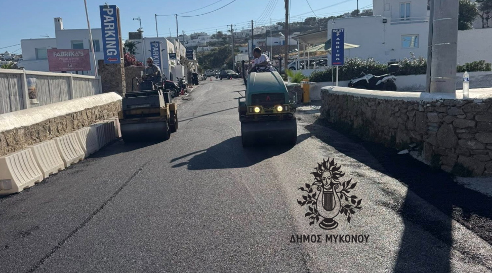 Γιώργος Κουσαθανάς: «Συνεχίζουμε για τη Μύκονο μας» – Αποκατάσταση Δρόμου στον Παλαιό Περιφερειακό (βίντεο)