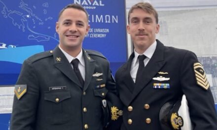 Ο Συριανός Δεκανέας Κ-Σ ΠΛΗ Γιώργος Μπεκίρης στην φρεγάτα FDI “Κίμων”