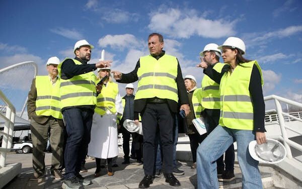 Στα εργοτάξια του «νέου ΟΑΚΑ» ο Γιάννης Βρούτσης