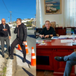Συντονισμός Περιφέρειας και Δήμου για τις υποδομές της Μυκόνου: Σύσκεψη Λεονταρίτη, Αποστόλου και Βερώνη