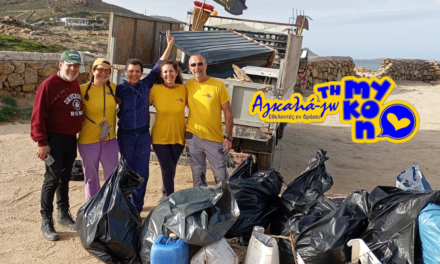 «Αγκαλιά-Ζω τη Μύκονο»: Οι εθελοντές «θωράκισαν» τη Φτελιά με επιχείρηση καθαρισμού