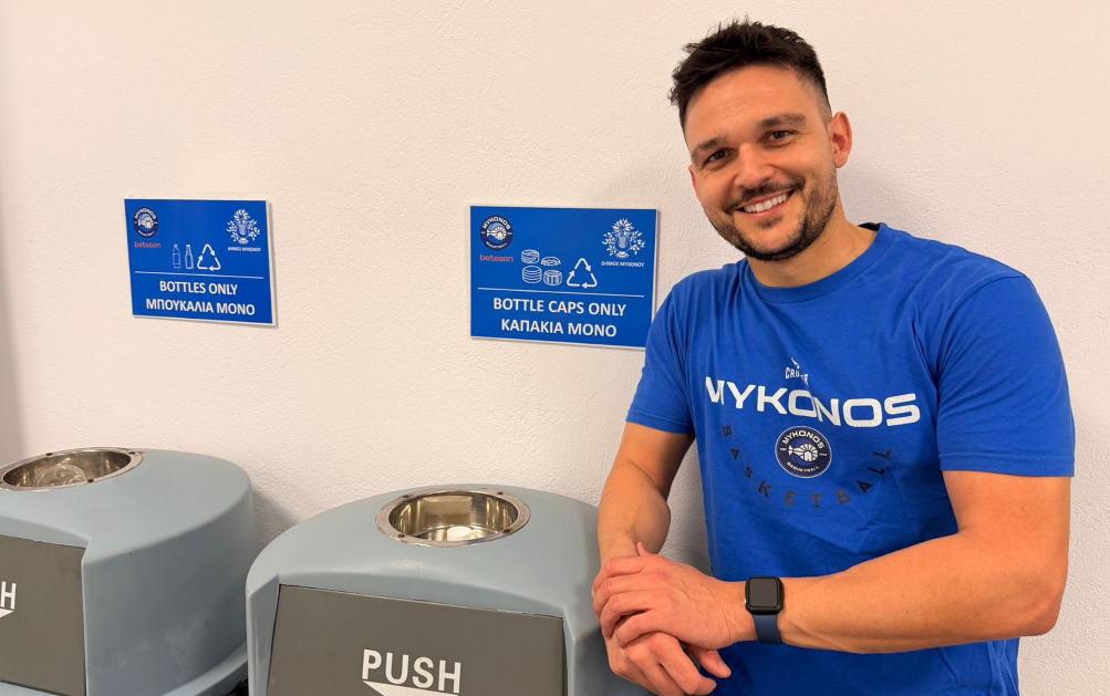 Περικλής Τζίνας & Mykonos Betsson BC: Μια “πράσινη” πρωτοβουλία με κοινωνικό πρόσημο στο “Π. Χανιώτης”