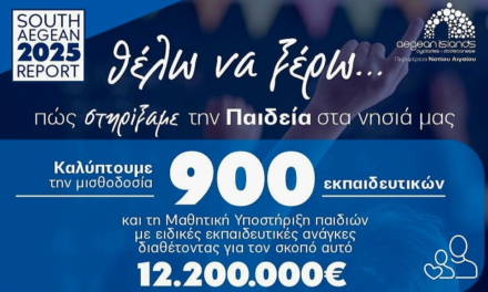 Επένδυση στο Μέλλον – Ο Απολογισμός της Περιφέρειας Νοτίου Αιγαίου για την Παιδεία