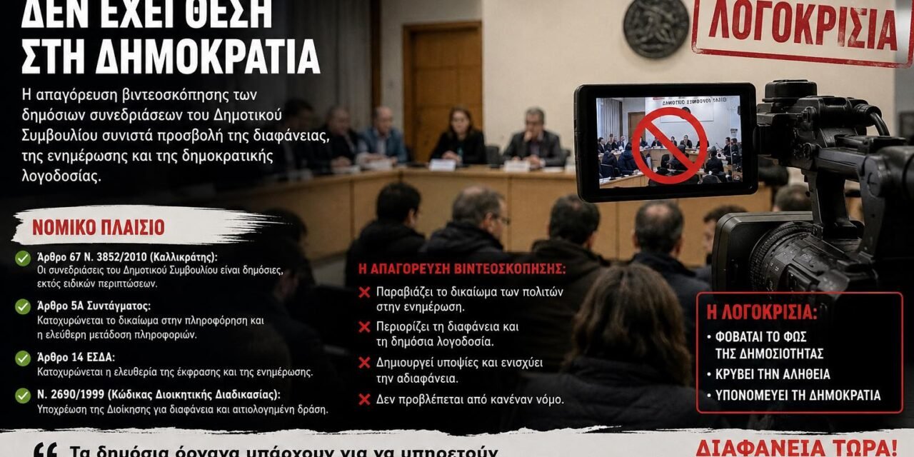 Μίλτος Ατζαμόγλου: “Πόλεμος” για τη διαφάνεια στη Μύκονο – Καταγγελία στις Αρχές για την απαγόρευση βιντεοσκόπησης