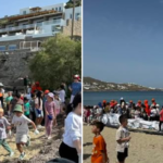 Το 1ο Δημοτικό Σχολείο Μυκόνου Δίνει το Παράδειγμα στη Μεγάλη Άμμο
