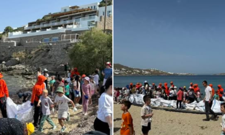 Το 1ο Δημοτικό Σχολείο Μυκόνου Δίνει το Παράδειγμα στη Μεγάλη Άμμο