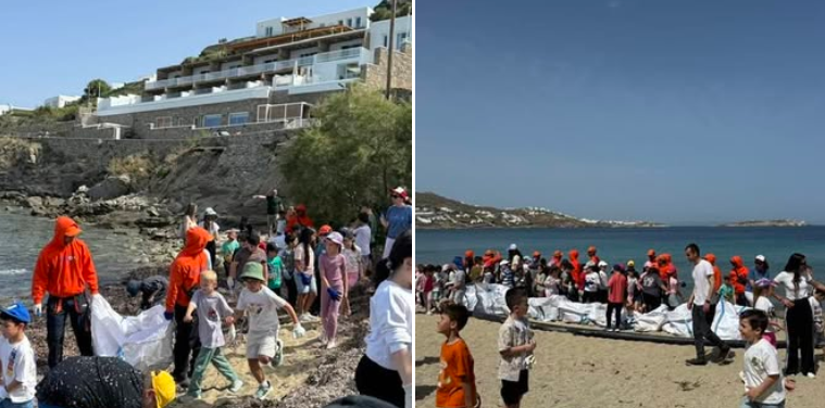 Το 1ο Δημοτικό Σχολείο Μυκόνου Δίνει το Παράδειγμα στη Μεγάλη Άμμο