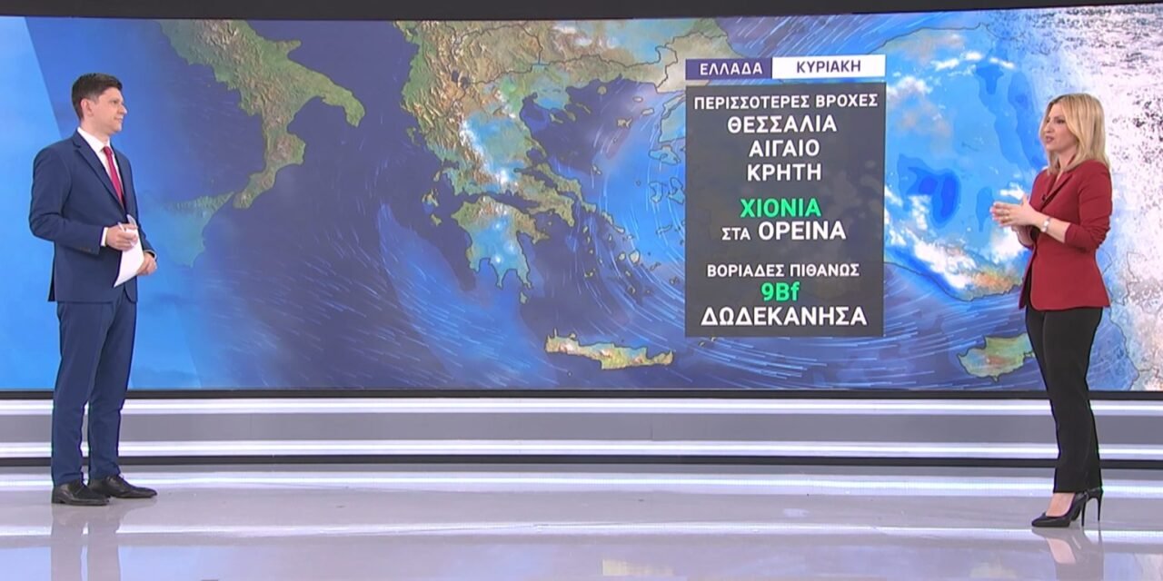 Ο καιρός από τη Ν. Ζιακοπούλου: Βροχές, κρύο και βοριάδες μέχρι την Κυριακή – Από Δευτέρα άνοιξη