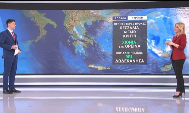 Ο καιρός από τη Ν. Ζιακοπούλου: Βροχές, κρύο και βοριάδες μέχρι την Κυριακή – Από Δευτέρα άνοιξη