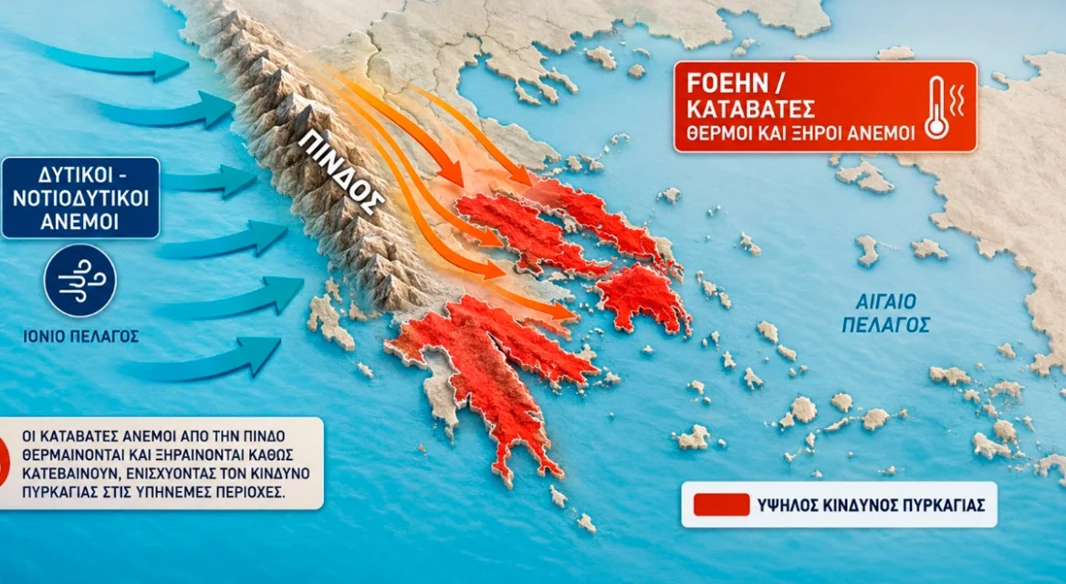 Συναγερμός «Red Code» για πυρκαγιές και θερμοκρασίες έως 43°C: Έρχεται απότομη αλλαγή του καιρού με βουτιά 10 βαθμών