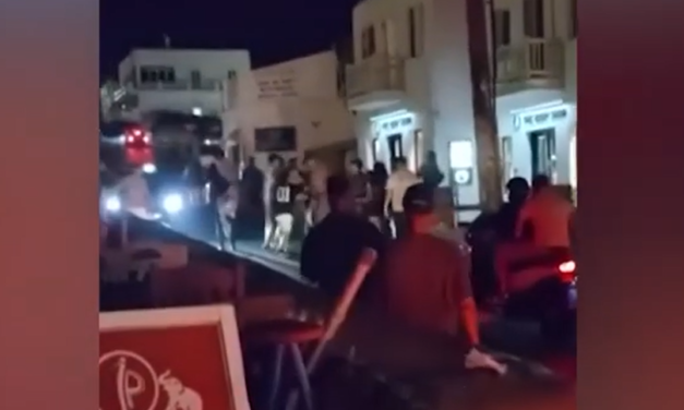 AΓΡΙΟ ΕΠΕΙΣΟΔΙΟ ΣΤΗ ΜΥΚΟΝΟ: ΤΟΥΡΙΣΤΕΣ ΠΙΑΣΤΗΚΑΝ ΣΤΑ ΧΕΡΙΑ ΣΤΗ ΜΕΣΗ ΤΟΥ ΔΡΟΜΟΥ