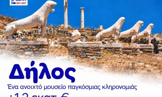 Αύξηση Κονδυλίων για τη Δήλο: Ενίσχυση του Έργου «Ανοιχτό Μουσείο» με Επιπλέον 1,2 Εκατ. Ευρώ